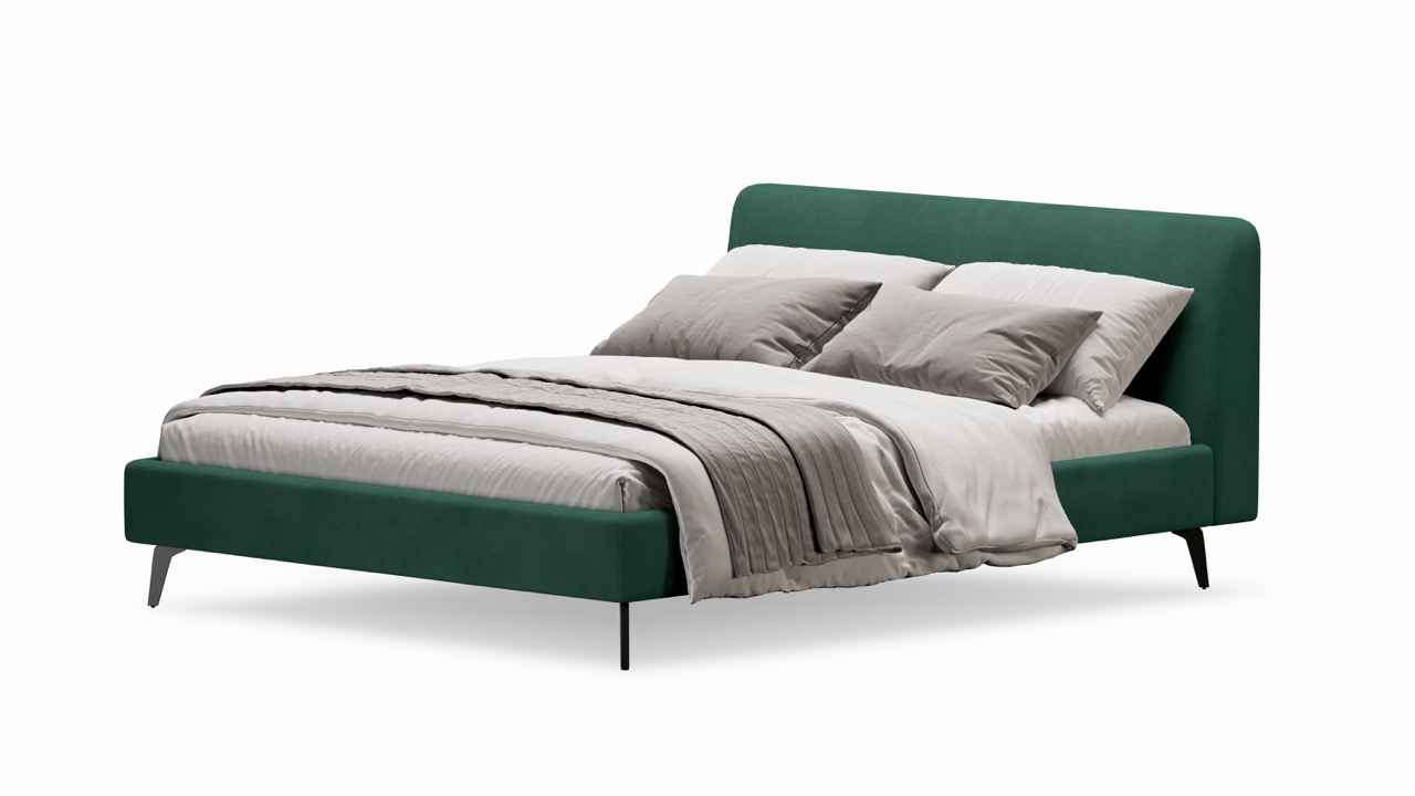 Кровать Симпл на ножках 180х200 велюр velutto soft 667